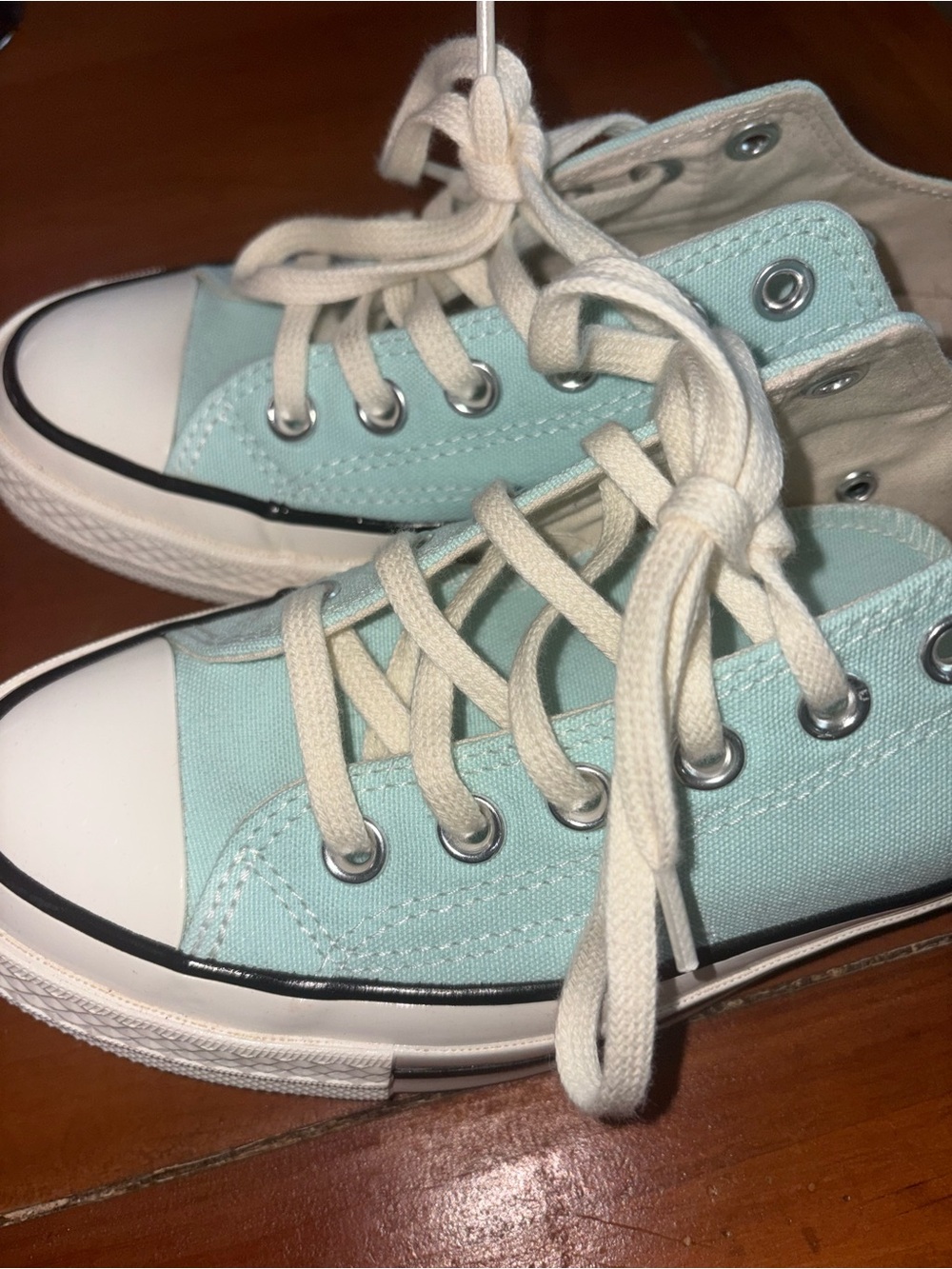 Women’s Aqua Converse, New, Low-Top Sneakers, 7.5